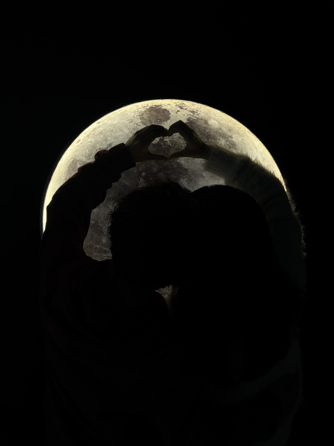 月のシルエット